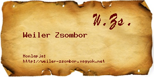 Weiler Zsombor névjegykártya