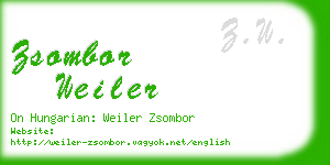 zsombor weiler business card